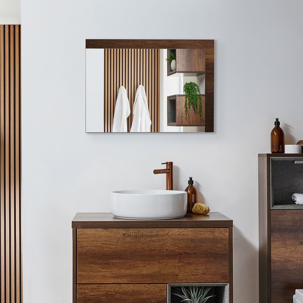 Hudson Reed Hoxton - Spiegel Dunkle Eiche 500 x 700mm