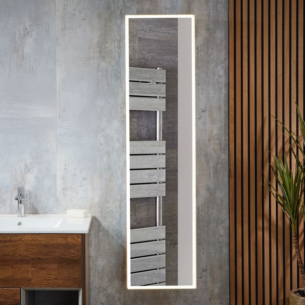 Moderner Spiegelschrank mit LED- Beleuchtung 1500mm x 382mm - Ryker