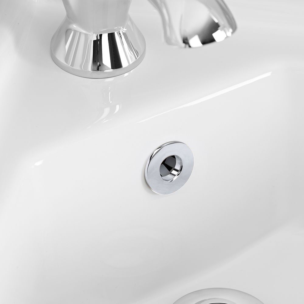 Überlauf-Rosette in Chrom, für Waschbecken