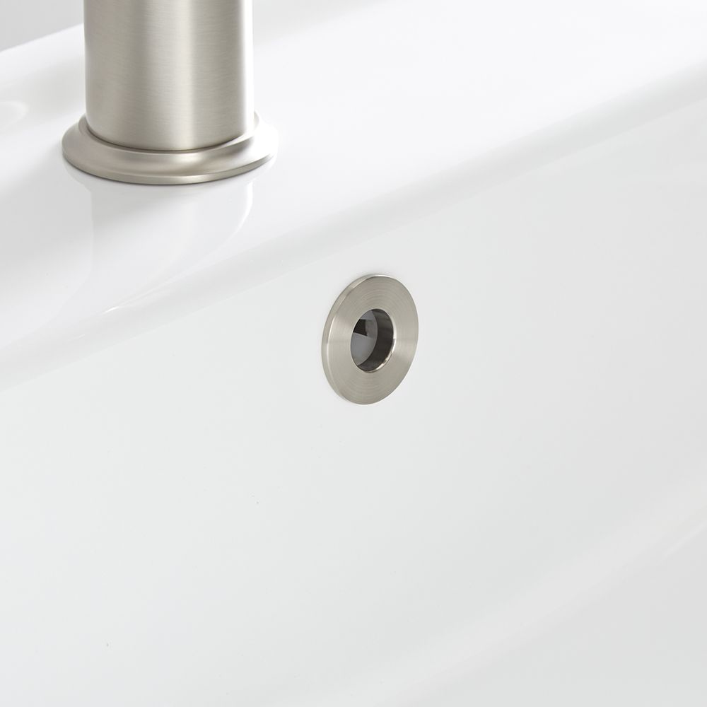 Überlauf-Rosette in gebürstetem Nickel, für Waschbecken