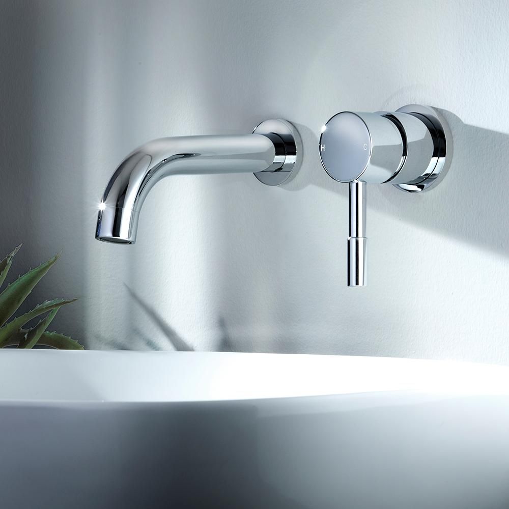 Einhebel-Waschtischarmatur, Wandmontage – Chrom – Como