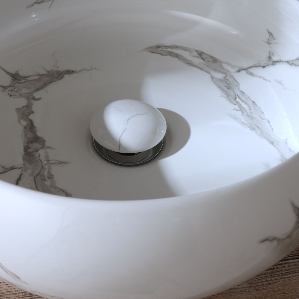 Ablauf mit Push-Up-Stöpsel, für Waschbecken mit Überlauf – Farbe wählbar - Elements