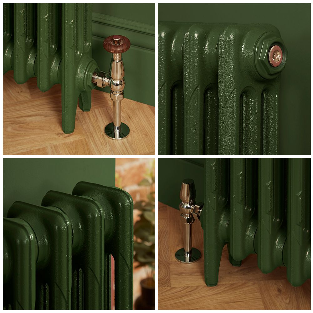 Gusseisen-Heizkörper - Höhe 660mm, Breite auswählbar - Duck Green W55 von Farrow & Ball - Mercury