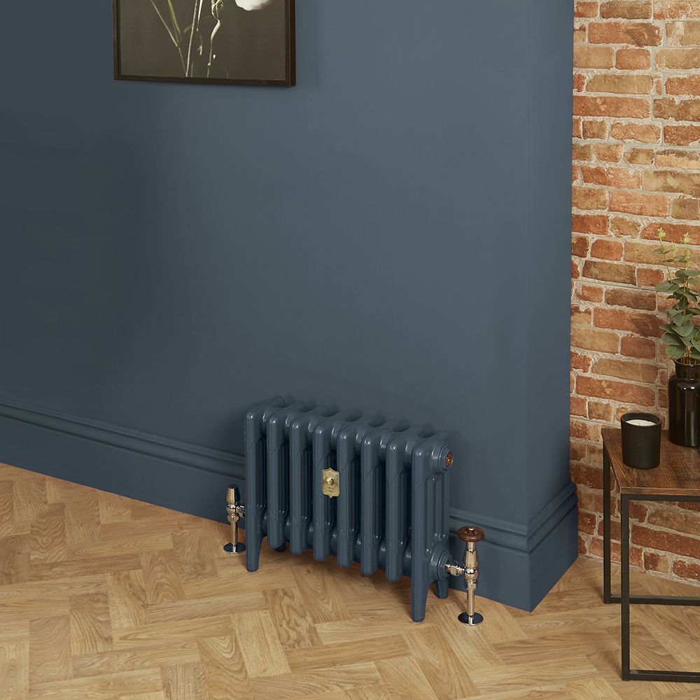 Gusseisen-Heizkörper - Höhe 360mm, Breite auswählbar - Hague Blue 30 von Farrow & Ball - Mercury