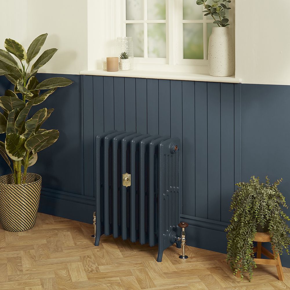 Gusseisen-Heizkörper (6-lagig) - Höhe 660mm, Breite auswählbar - Hague Blue 30 von Farrow & Ball - Isabel