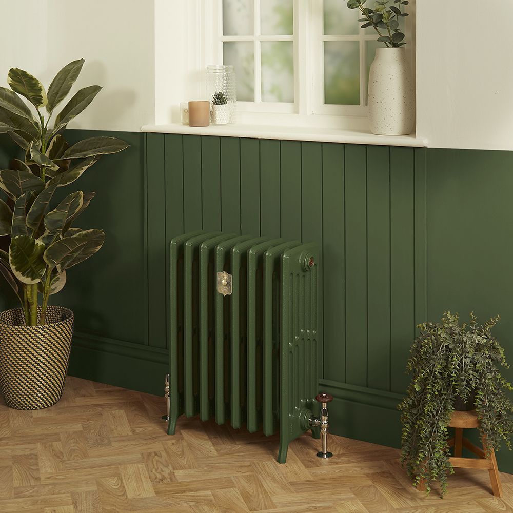 Gusseisen-Heizkörper (6-lagig) - Höhe 660mm, Breite auswählbar - Duck Green W55 von Farrow & Ball - Isabel