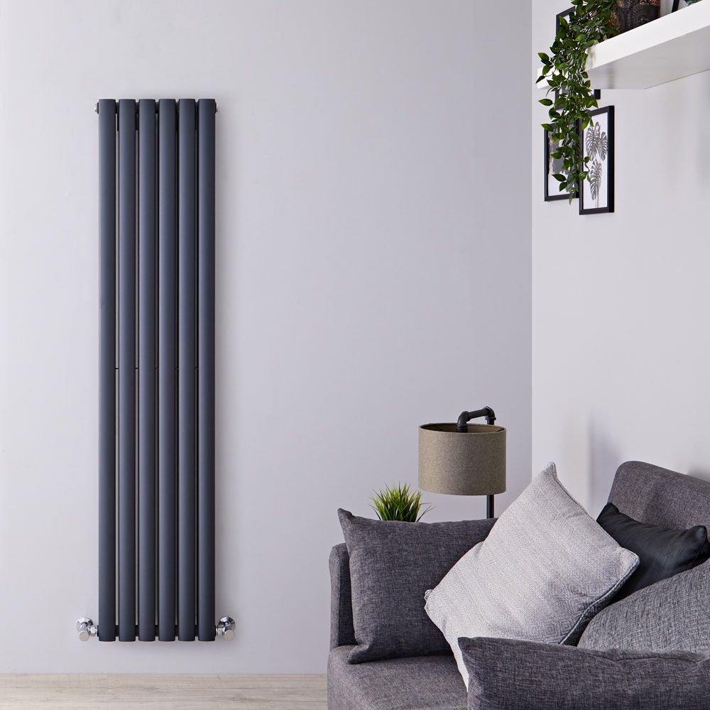 Design Heizkörper Vertikal (Doppellagig) 1600mm x 354mm | Anthrazit - Revive