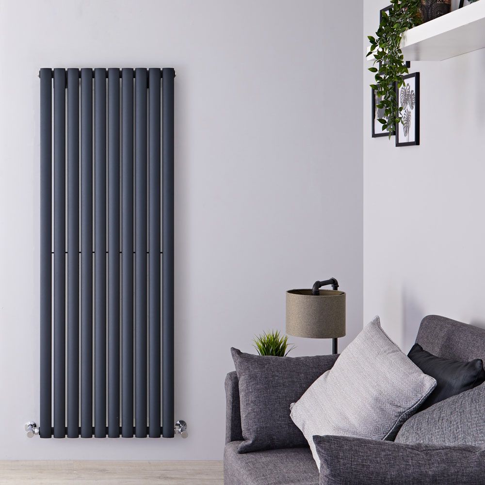 Design Heizkörper Vertikal (Einlagig) 1600mm x 590mm | Anthrazit - Revive