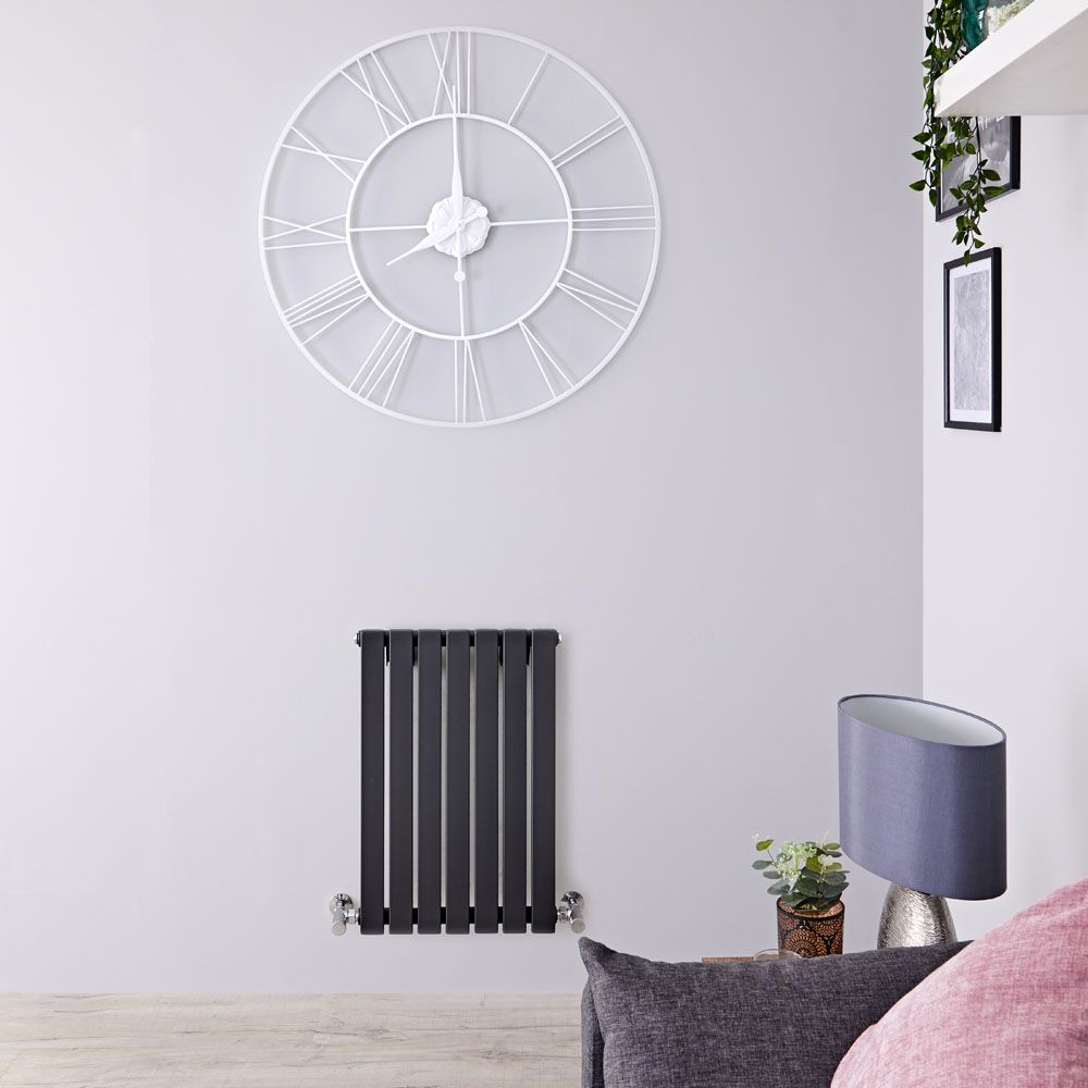 Design Heizkörper Horizontal Anthrazit 635mm x 413mm 420W (einlagig) - Sloane