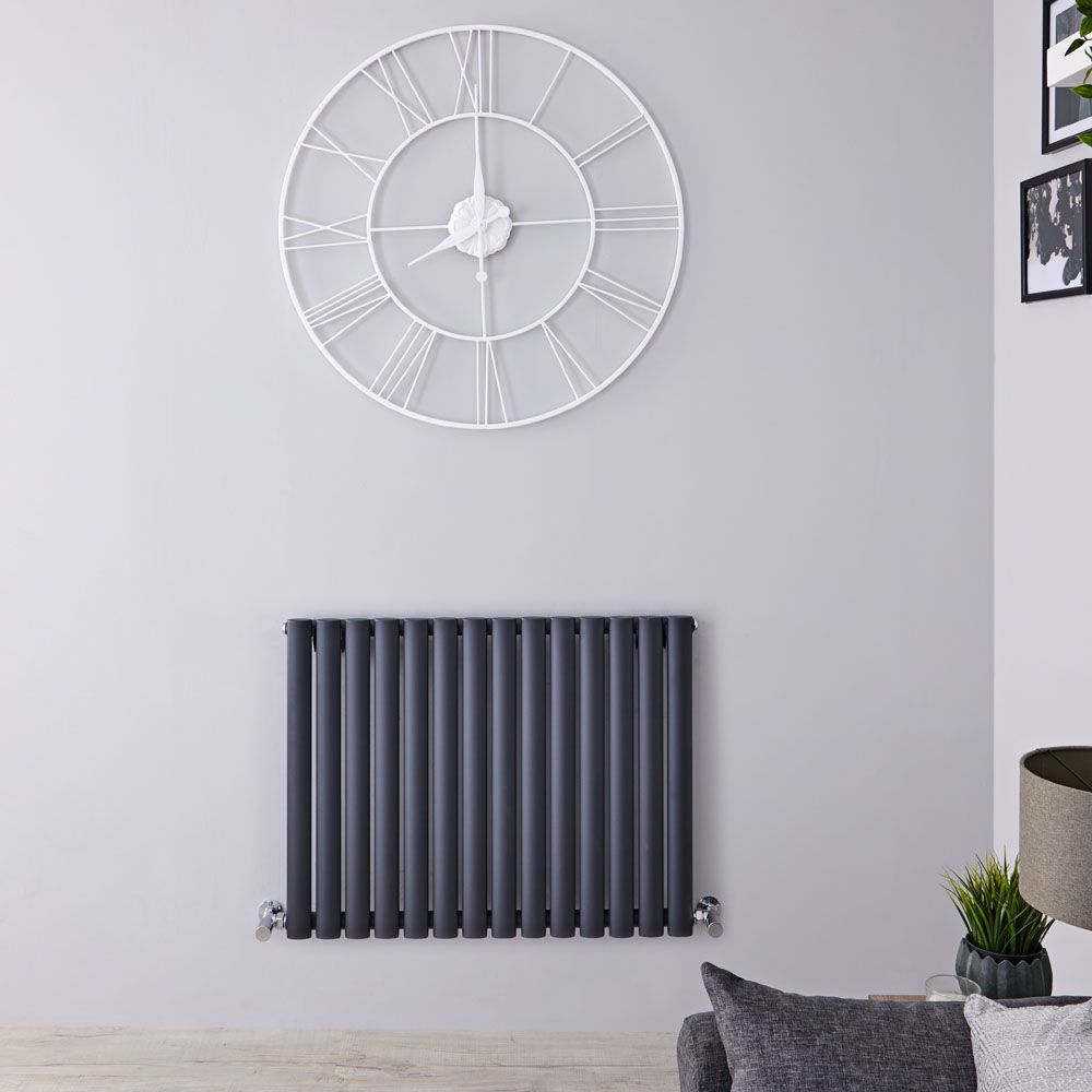 Design Heizkörper Horizontal (Einlaging) 635mm x 826mm | Anthrazit - Revive
