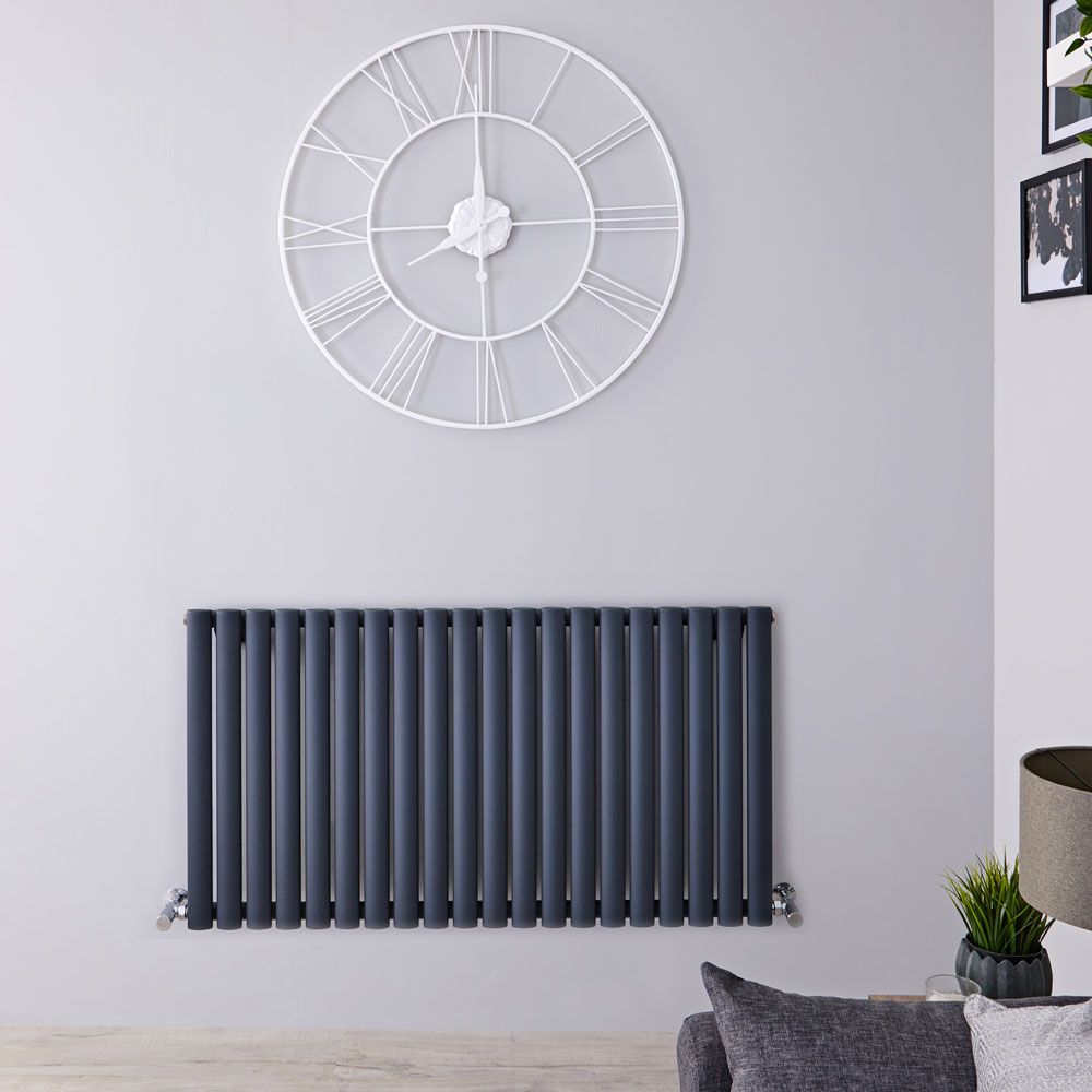 Design Heizkörper Horizontal (Einlaging) 635mm x 1180mm | Anthrazit - Revive