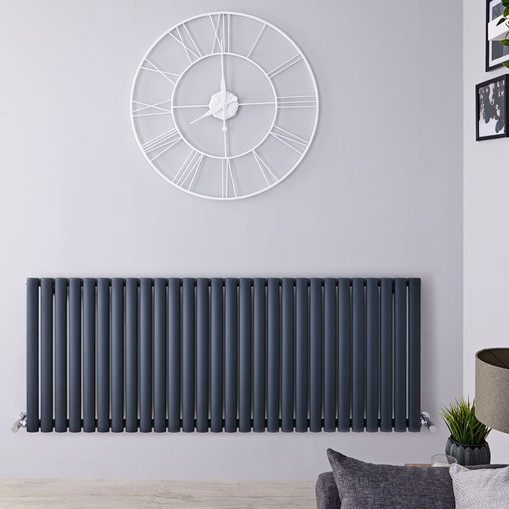 Design Heizkörper Horizontal (Einlaging) 635mm x 1652mm | Anthrazit - Revive