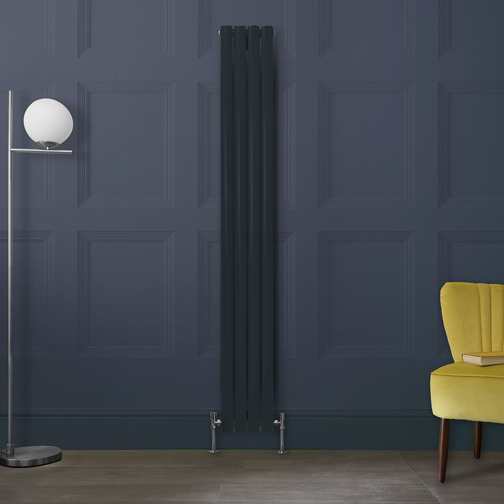 Design Heizkörper, vertikal - H 1780mm, Breite wählbar - Blau (Regal Blue) - Revive