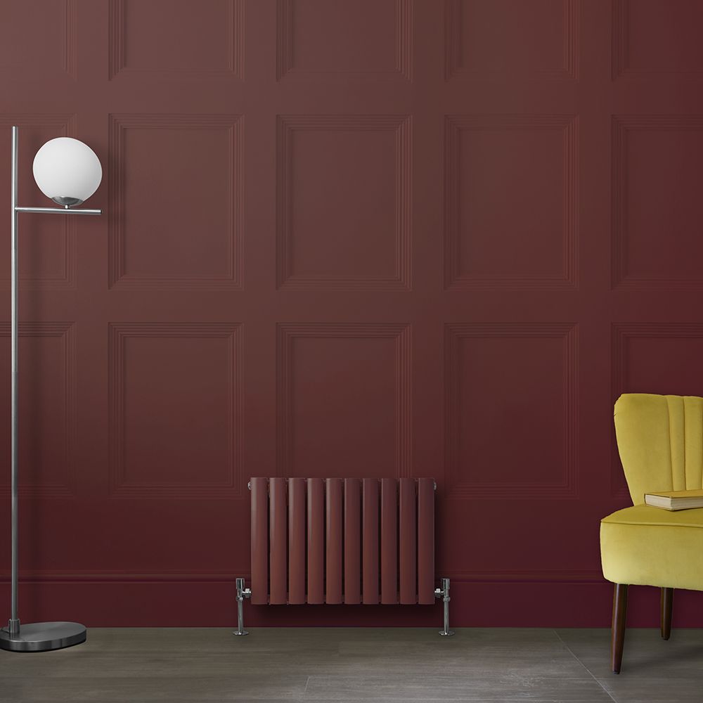 Design Heizkörper, horizontal - Größe wählbar - Rot (Booth Red) - Revive