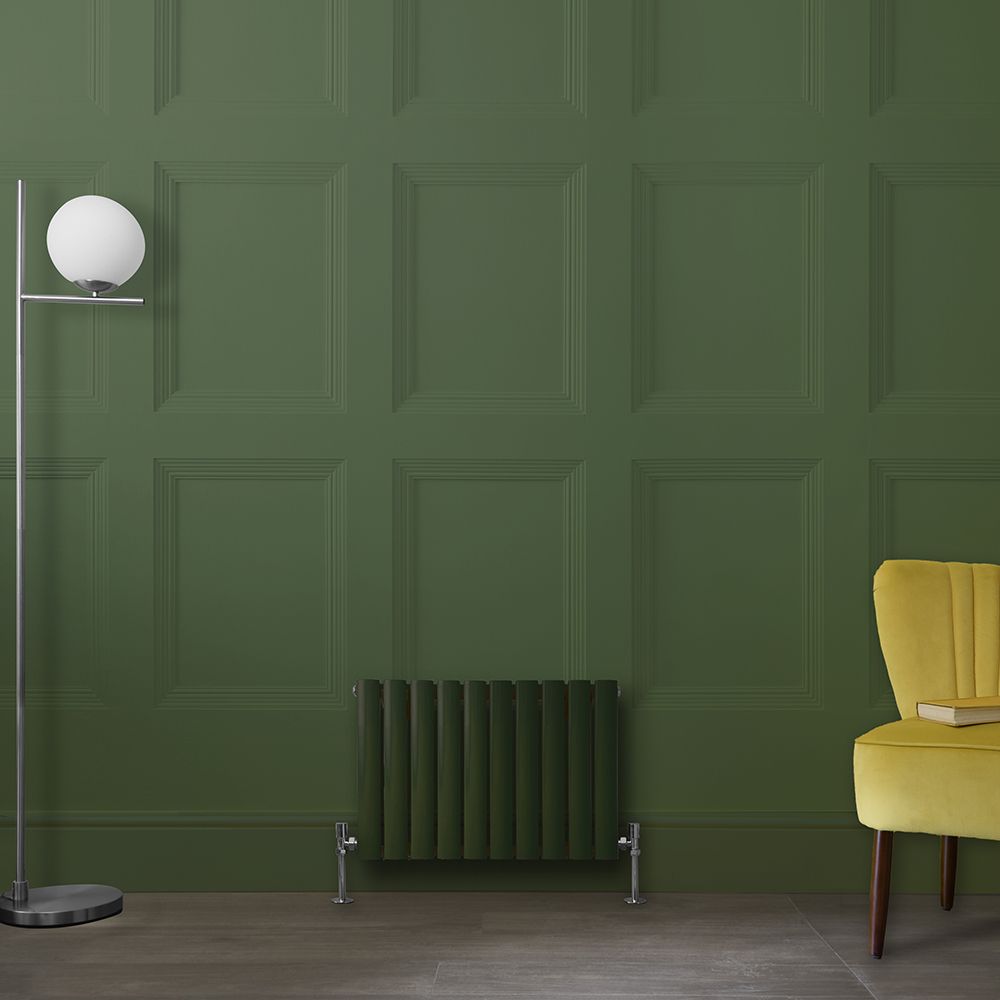 Design Heizkörper, horizontal - Größe wählbar - Grün (Evergreen) - Revive
