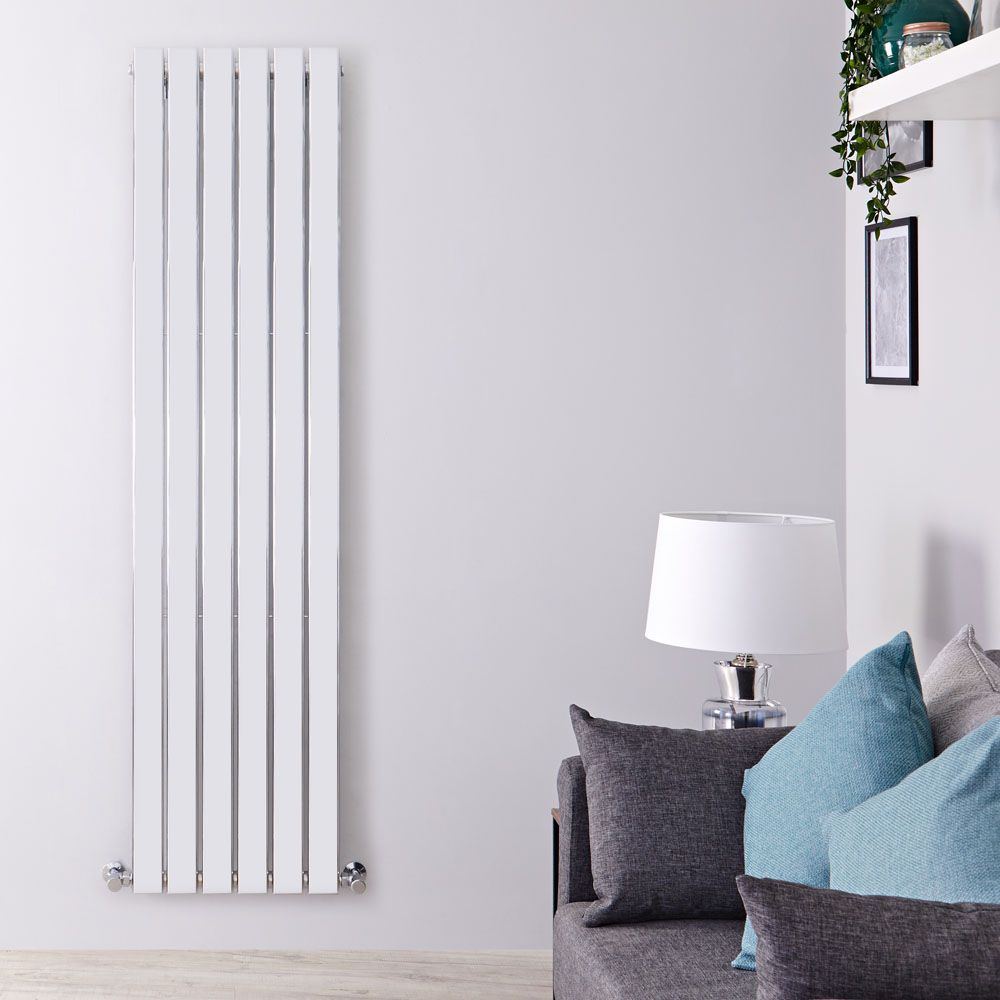 Design Heizkörper Vertikal Chrom 1600mm x 450mm 590W (einlagig) - Delta