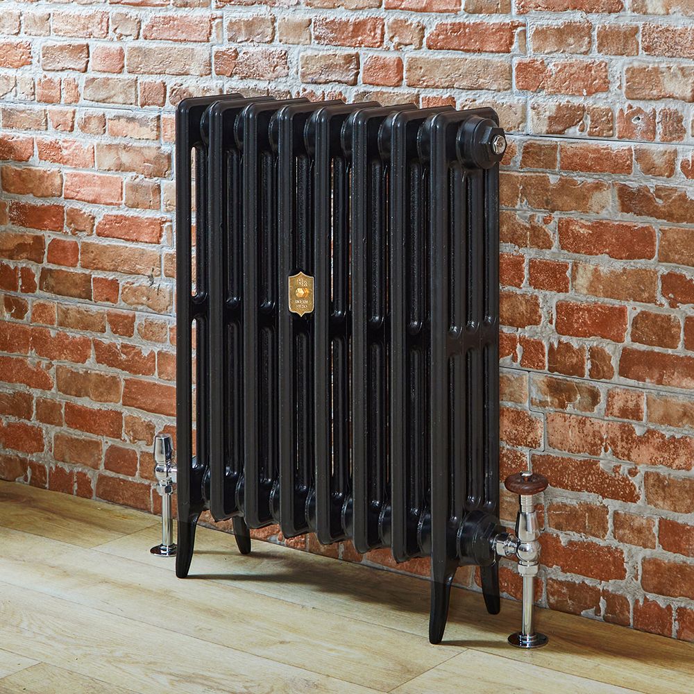 Gusseisen-Heizkörper – Höhe 660mm, Breite auswählbar – Schwarz – Victoria