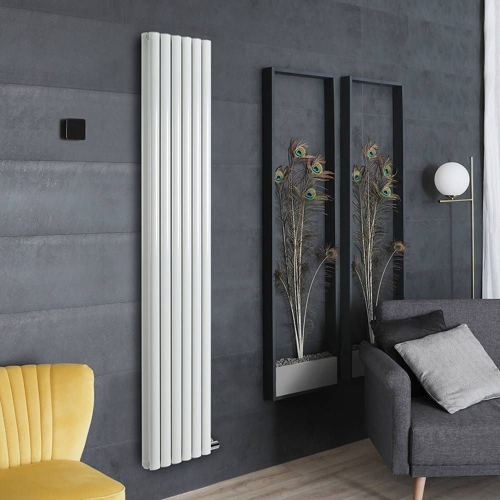 Elektrischer Design Heizkörper (doppellagig), Aluminium, ohne Leitflüssigkeit - 1784mm x 354mm, WLAN-Thermostat wählbar - Weiß - Revive Ardus