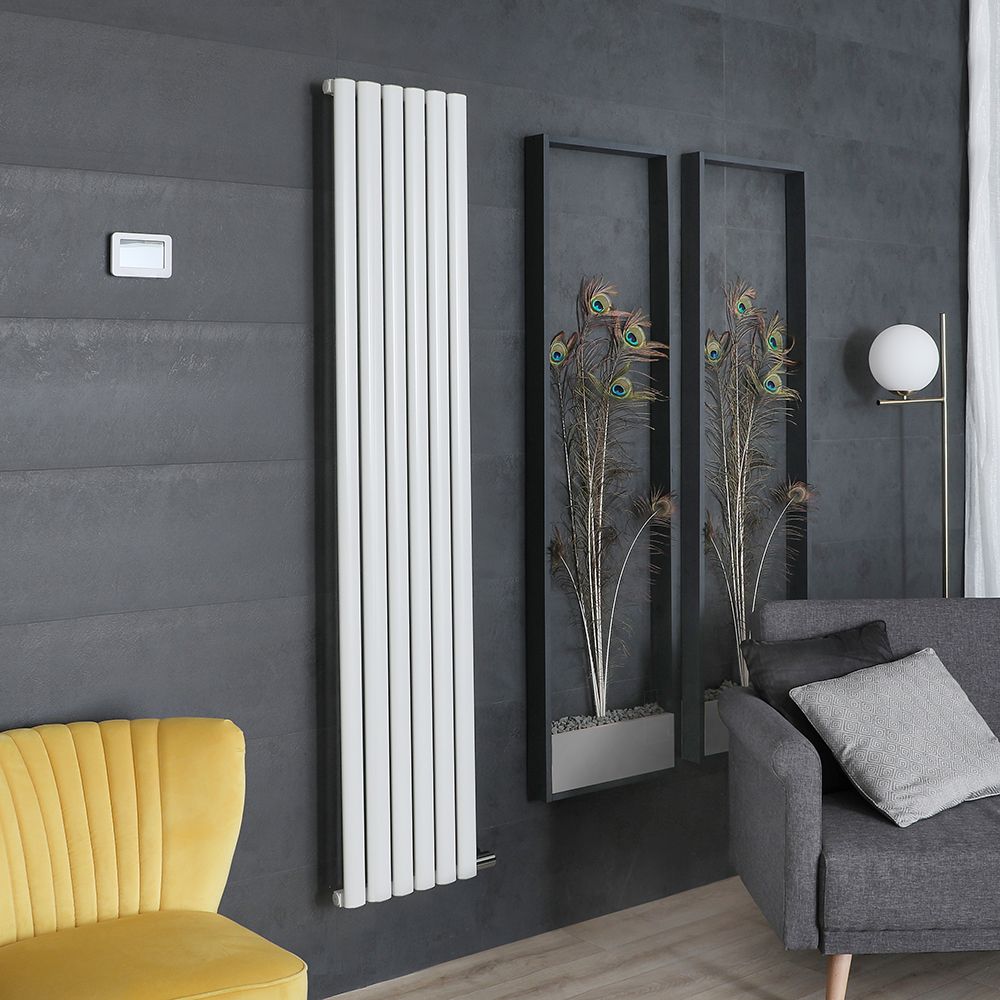 Elektrischer Design Heizkörper, Aluminium, ohne Leitflüssigkeit - 1784mm x 354mm, WLAN-Thermostat wählbar - Weiß - Revive Ardus