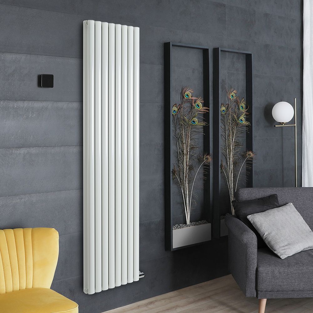 Elektrischer Design Heizkörper (doppellagig), Aluminium, ohne Leitflüssigkeit - 1784mm x 472mm, WLAN-Thermostat wählbar - Weiß - Revive Ardus