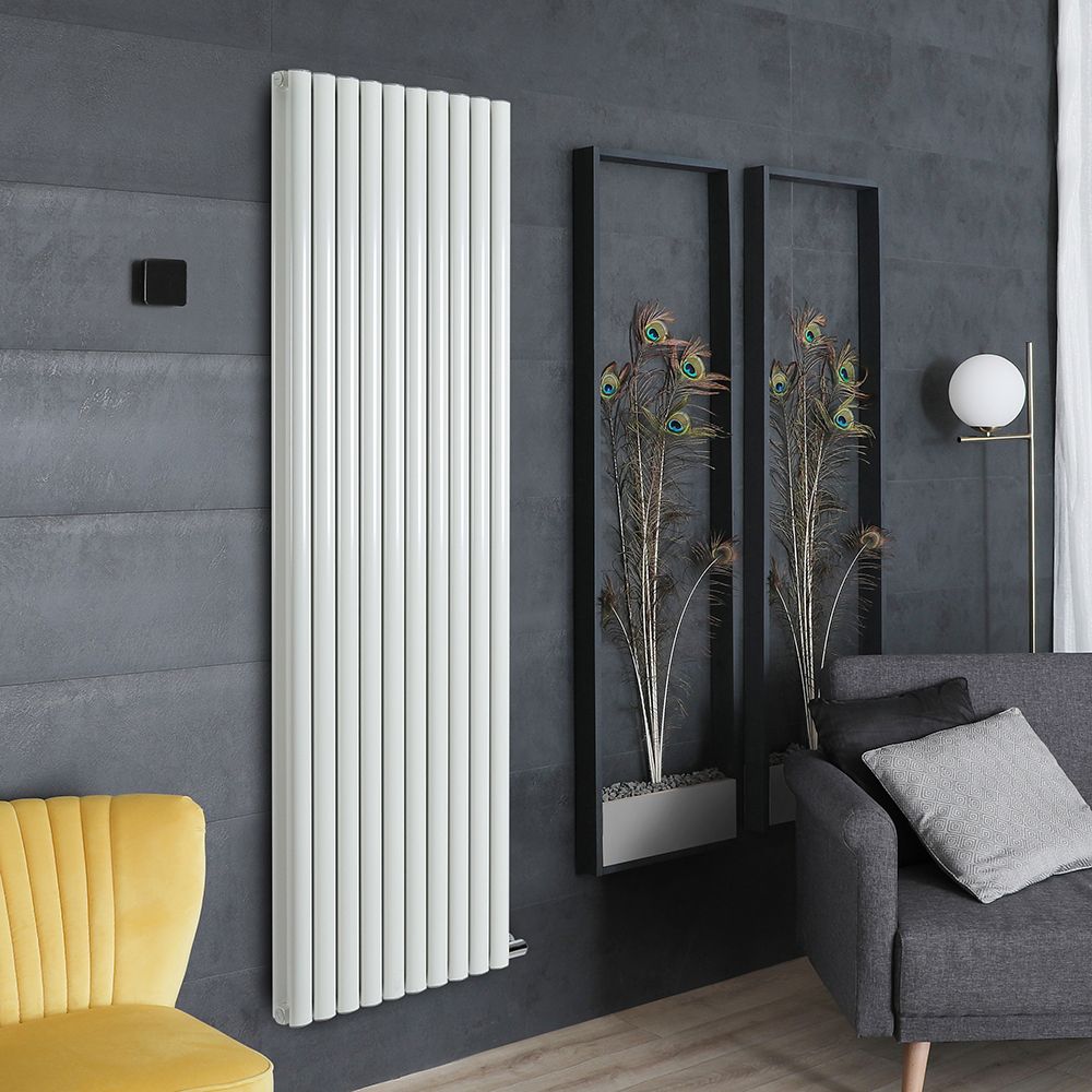 Elektrischer Design Heizkörper (doppellagig), Aluminium, ohne Leitflüssigkeit - 1784mm x 590mm, WLAN-Thermostat wählbar - Weiß - Revive Ardus