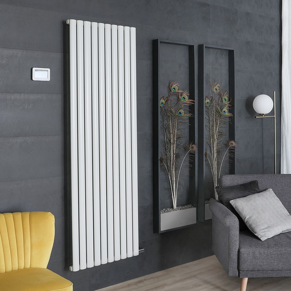 Elektrischer Design Heizkörper, Aluminium, ohne Leitflüssigkeit - 1784mm x 590mm, WLAN-Thermostat wählbar - Weiß - Revive Ardus