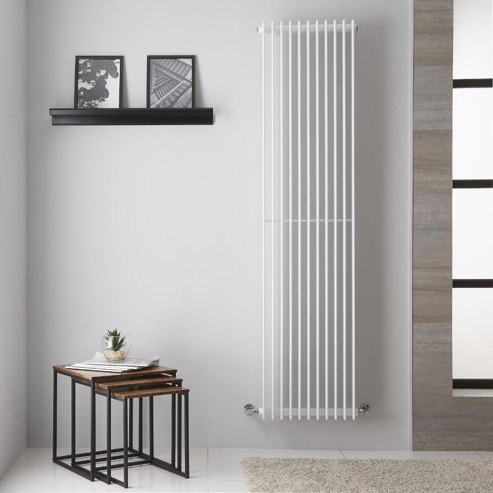 Design Heizkörper Vertikal Weiß 1800mm x 445mm 1350W - Roma