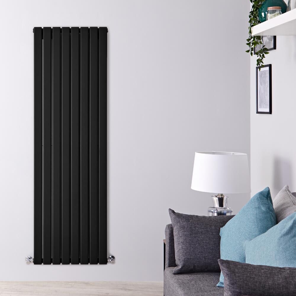 Design Heizkörper Vertikal (doppellagig) 1600mm x 560mm - Schwarz - Delta