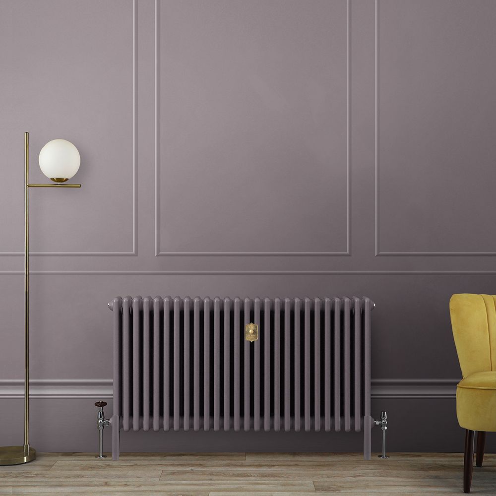 Gliederheizkörper (3-säulig), horizontal - Größe wählbar - Lila (Dahlia Purple) - Regent