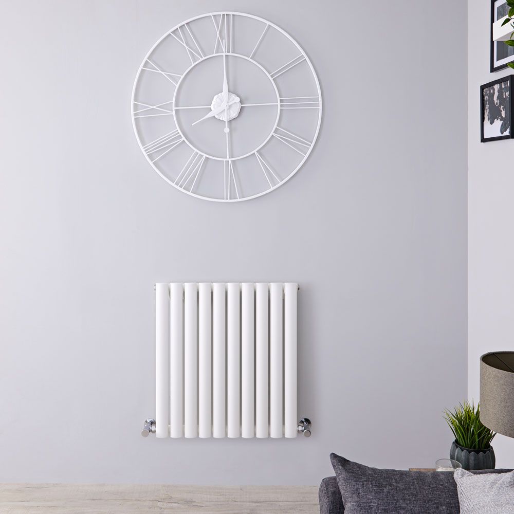 Design Heizkörper Horizontal (Einlaging) 635mm x 590mm | Weiß - Revive