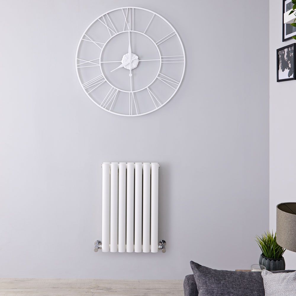 Design Heizkörper Horizontal (Doppellaging) 635mm x 413mm | Weiß - Revive