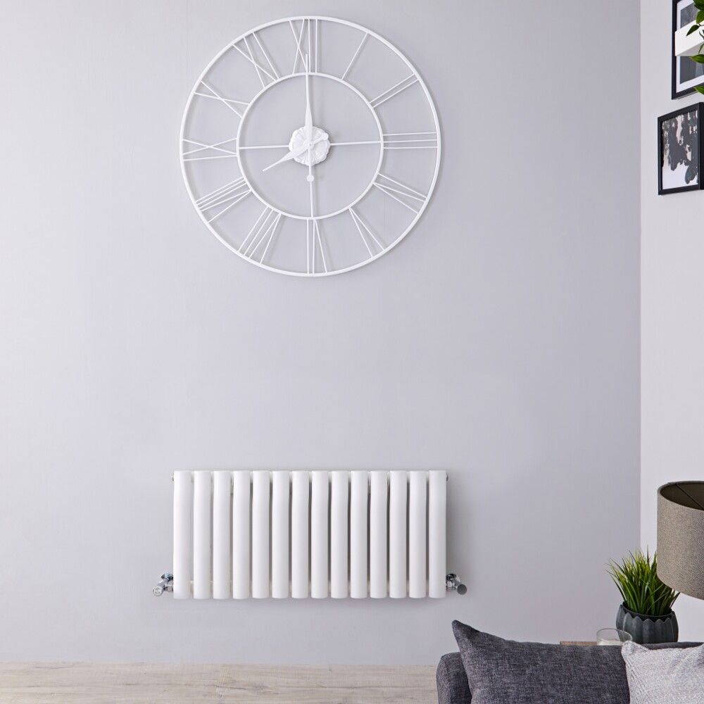 Design Heizkörper Horizontal (Einlaging) 400mm x 826mm | Weiß - Revive