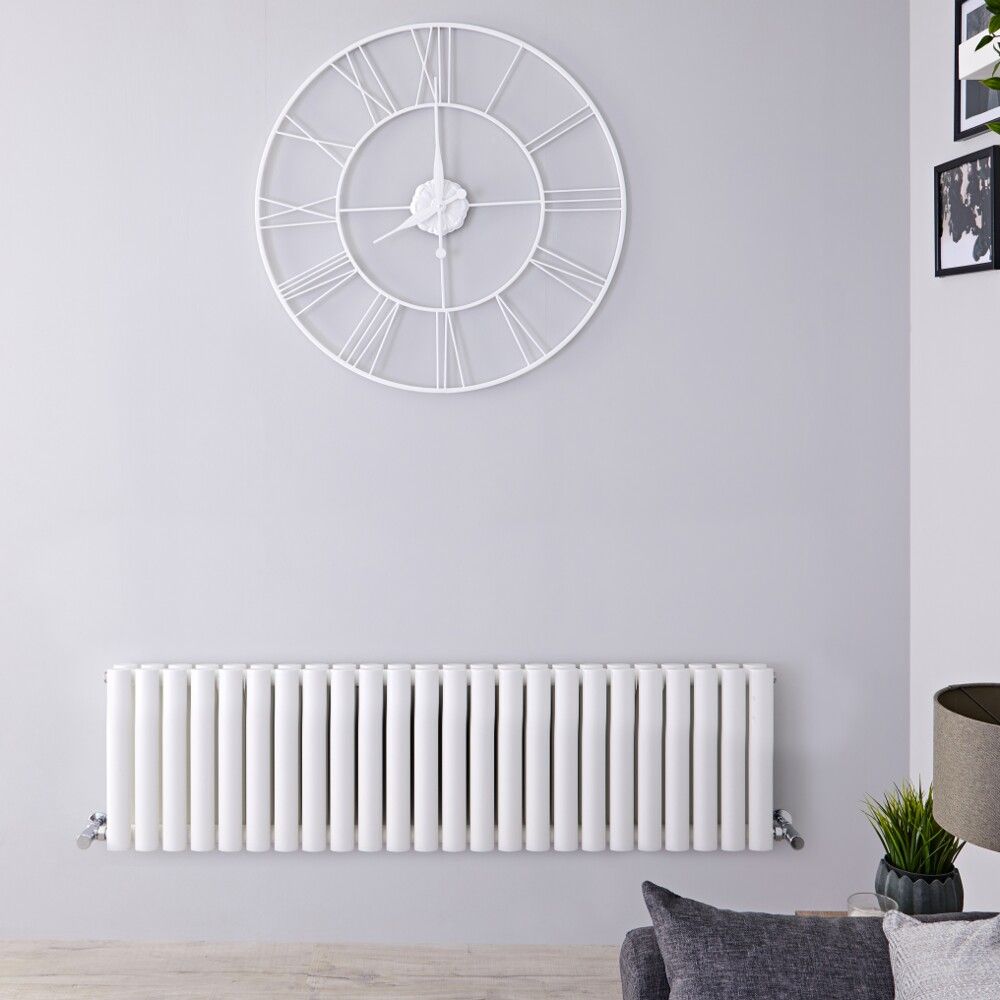 Design Heizkörper Horizontal (Doppellaging) 400mm x 1416mm | Weiß - Revive