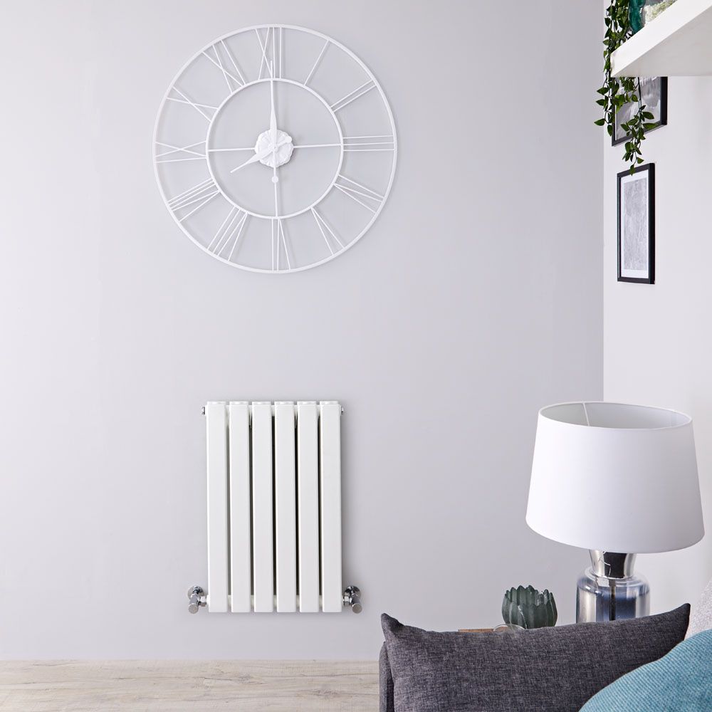 Design Heizkörper Horizontal (Doppellagig) 635mm x 420mm | Weiß - Delta
