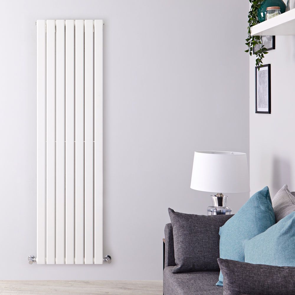 Design Heizkörper Vertikal (Einlagig) 1600mm x 490mm | Weiß - Delta