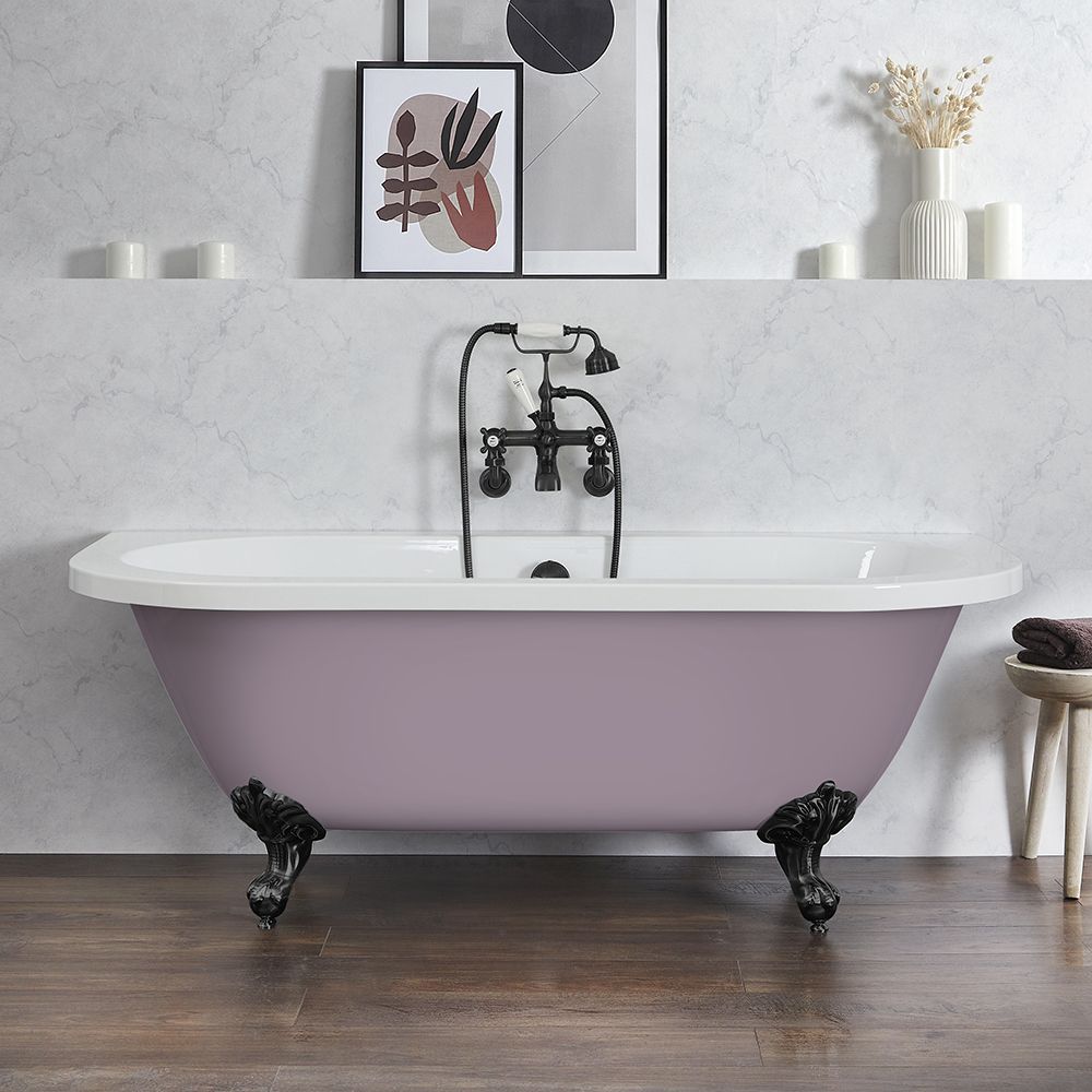Freistehende Vorwand-Badewanne mit Mittelablauf, 1685mm x 780mm | Farbanstich und Farbe der Füße wählbar – Richmond