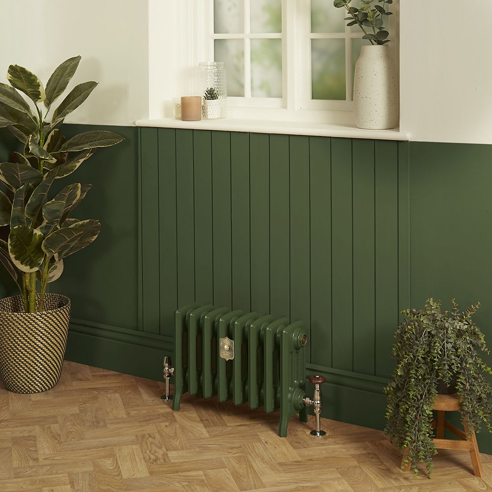 Gusseisen-Heizkörper - Höhe 357mm, Breite auswählbar - Duck Green W55 von Farrow & Ball - Isabel