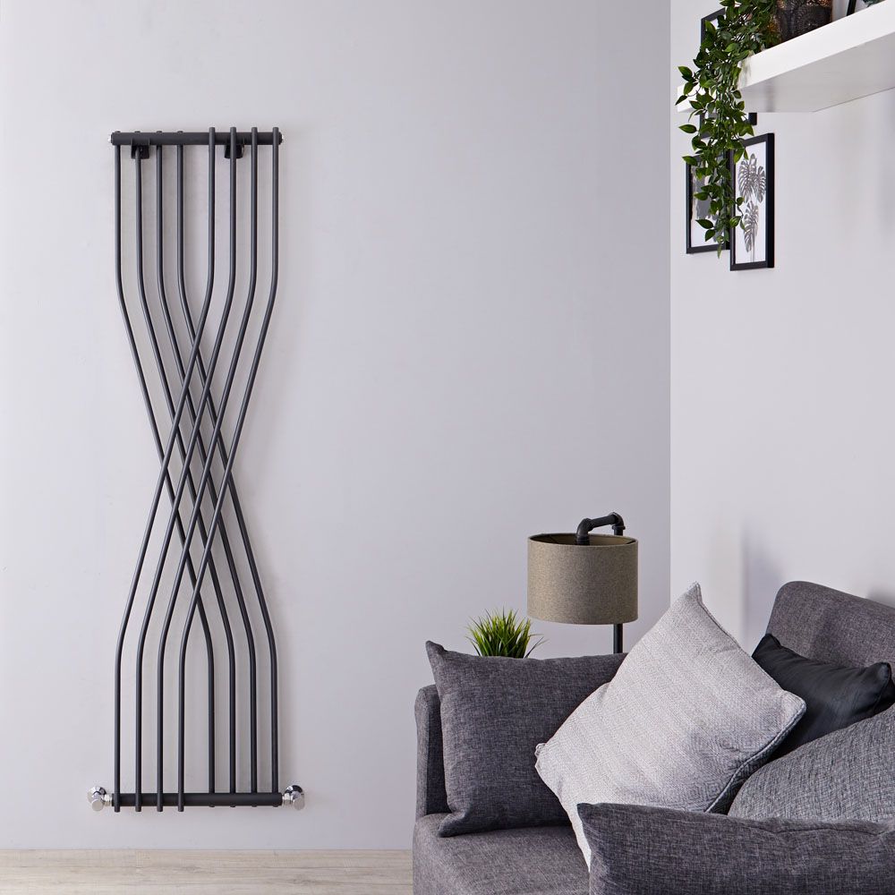 Design Heizkörper (einlagig), vertikal - 1775mm x 450mm, 925W – Anthrazit - Xcite