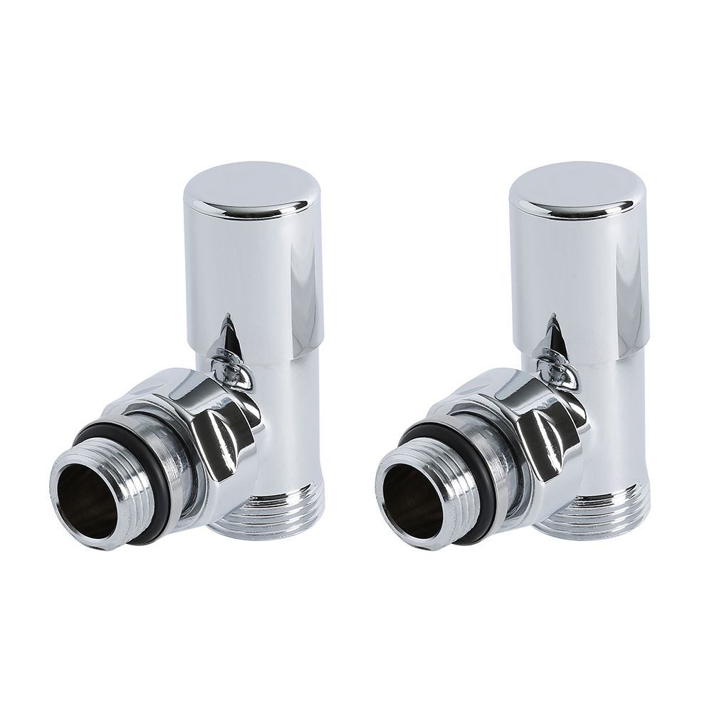 Heizkörper-Winkelventile mit Eurokonus Adapter , im Set, für 12mm Alu-Verbundrohre, manuell, Chrom