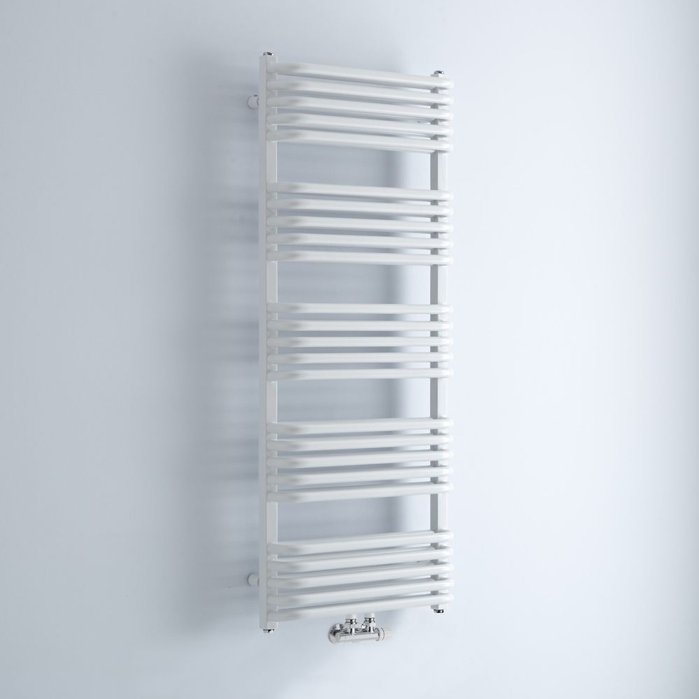 Design Badheizkörper mit Mittelanschluss, Weiß 1269mm x 500mm 1191W – Arch