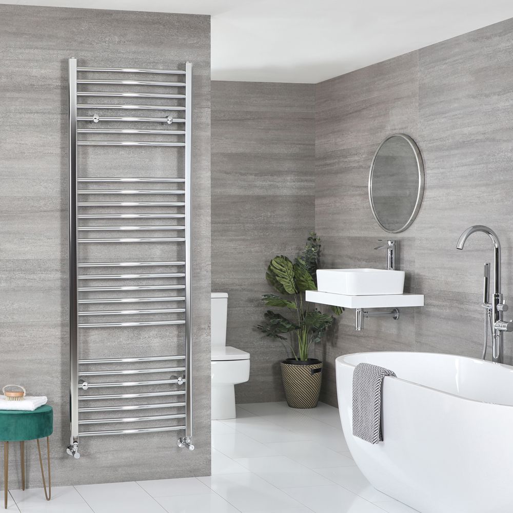 Handtuchheizkörper Chrom Gebogen 1800mm x 500mm 600W – Kent