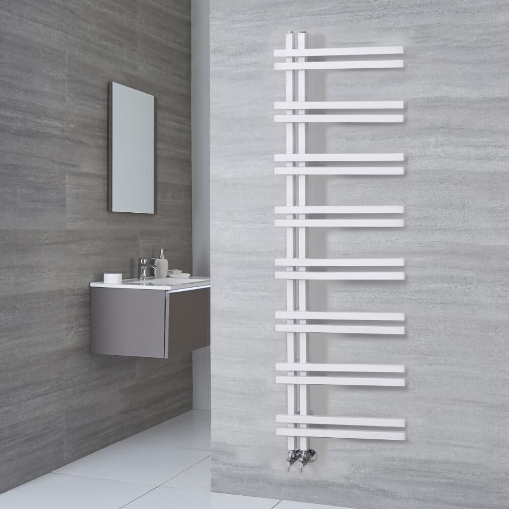 Aluminium Design Badheizkörper – 1600mm x 500mm, 701W – Weiß – Tika