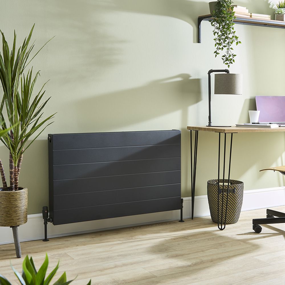 Design Flachheizkörper (Typ 22) Horizontal | Größe wählbar - Anthrazit - Alora