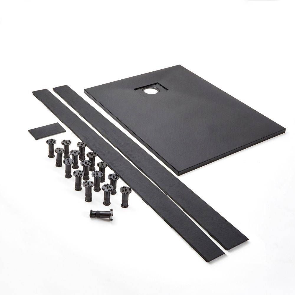 Erhöhungsset für Schiefer-Effekt Duschwanne Duschwannen – Anthrazit - Rockwell