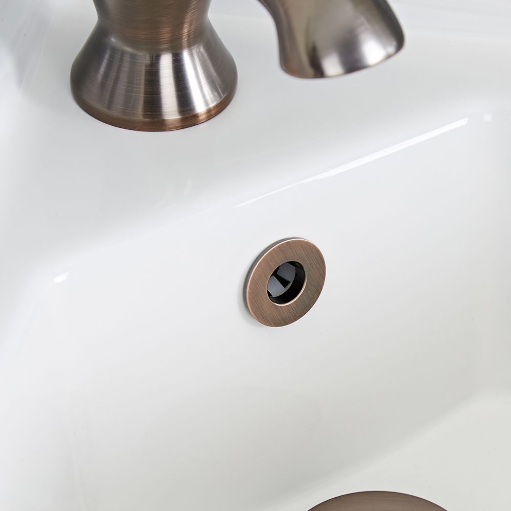 Überlauf-Rosette in Kupfer, für Waschbecken - Eris