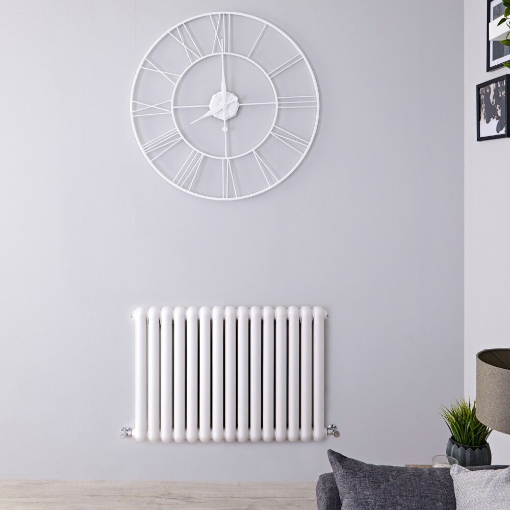 Gliederheizkörper Horizontal 2 Säulen Nostalgie Weiß 635mm x 863mm 1496W - Saffre