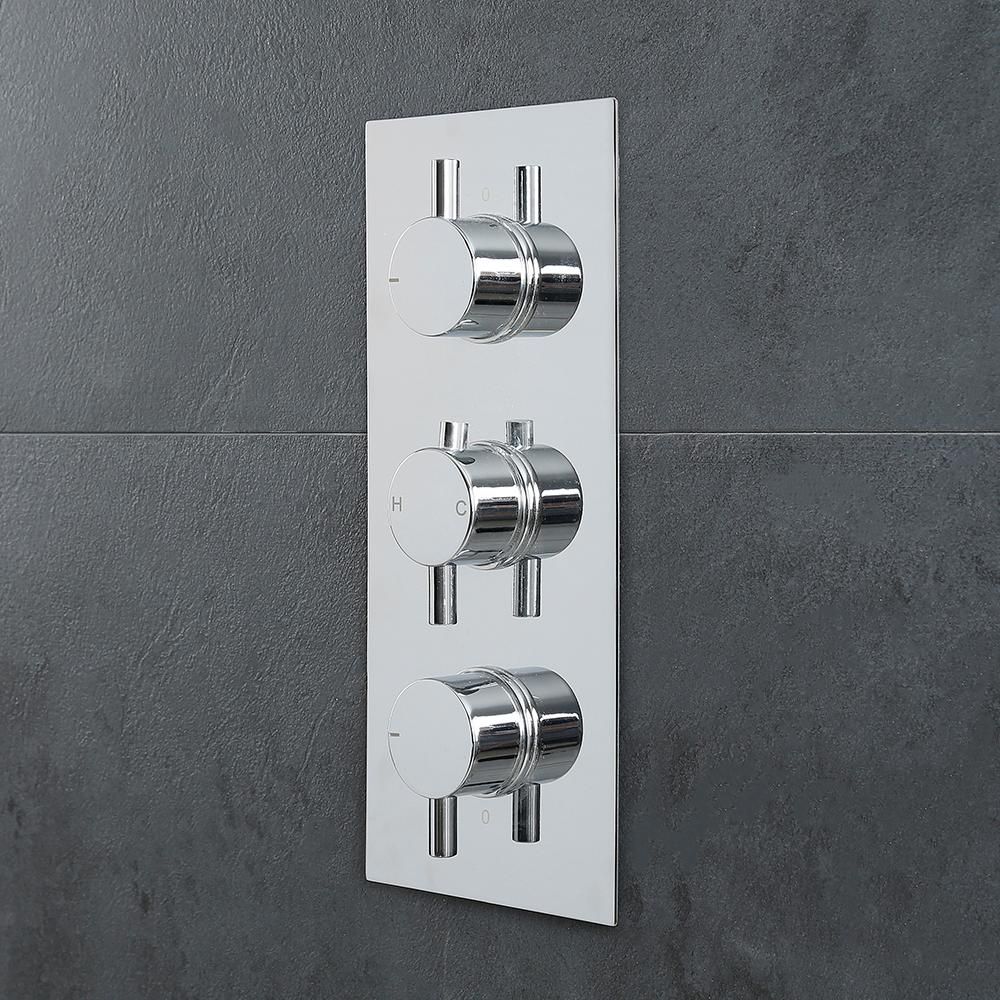 Unterputz-Thermostat für 2 Verbraucher - Chrom - Como