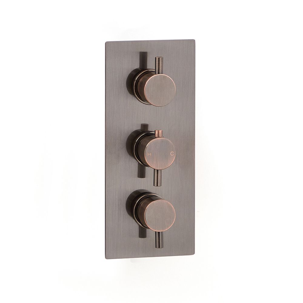 2-Wege Thermostat in gebürsteter Bronze- Amara