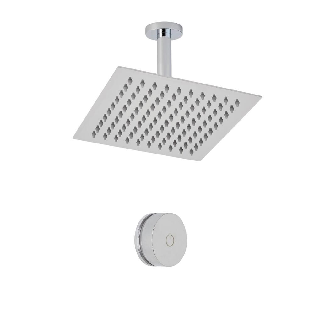 Moen TS2713EP Wannen-/Duscharmatur 90° Serie – Mit Quadratischem Duschkopf, Eco-Performance, Chrom
