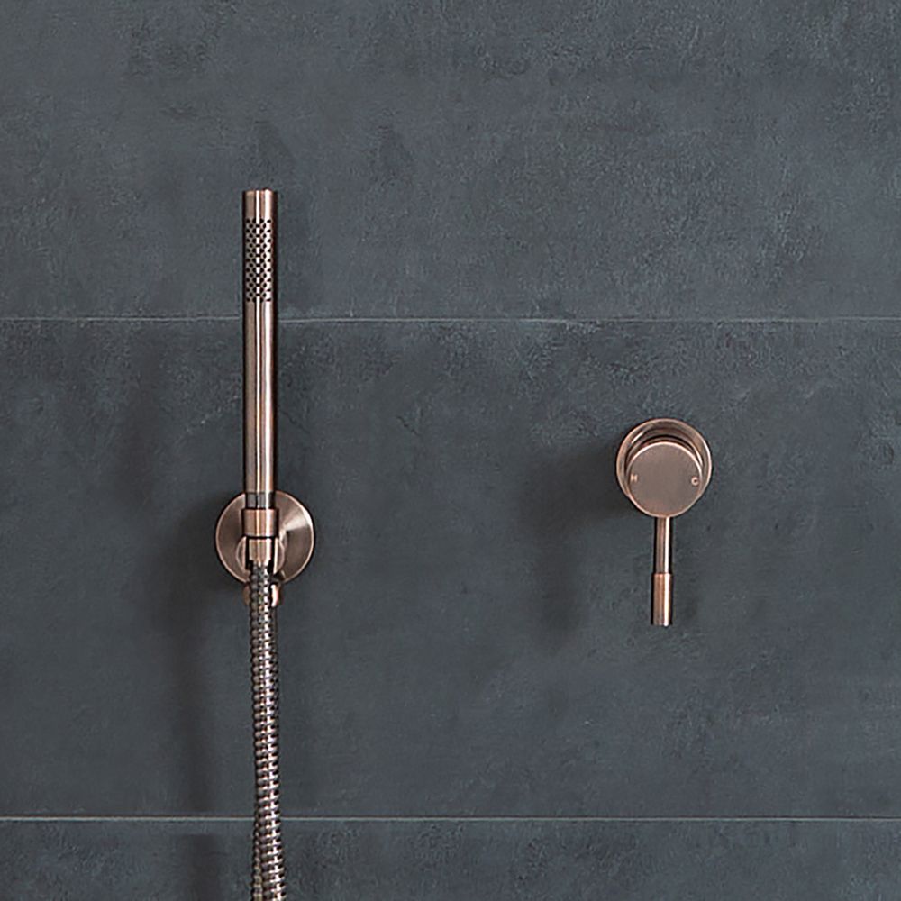 Einhebelmischer mit Handbrause, gebürstete Bronze - Amara